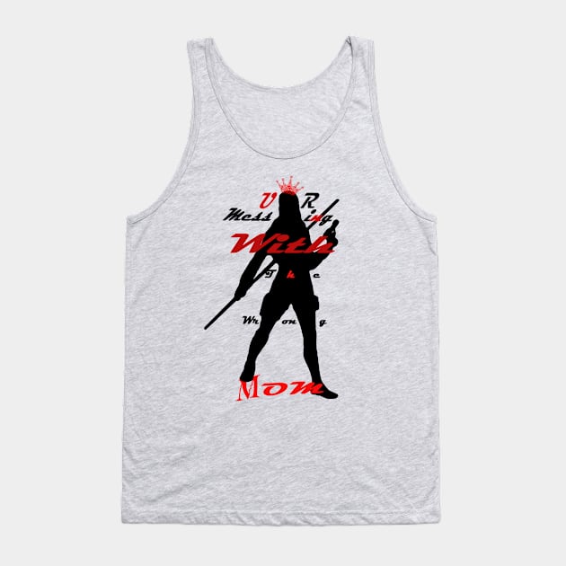 Super mom black widow style Tank Top by G.S.Joe